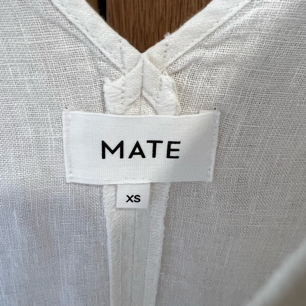 Mate the Label Organic Linen Tank Center Seam Midi Dress Salt Size XS NWT Beach - Picture 4 of 6
